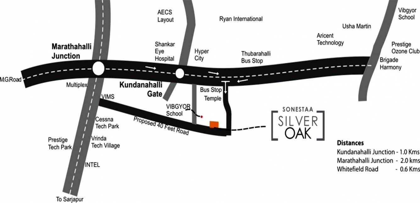 Sonestaa Silver Oak Location Map