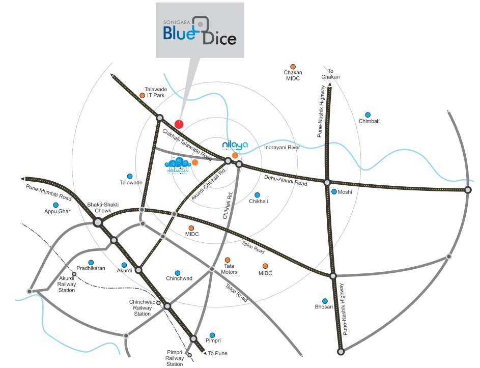 Sonigara Blue Dice Location Map