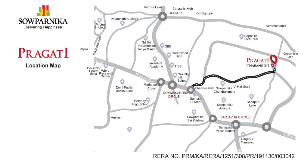 Sowparnika Pragati Location Map