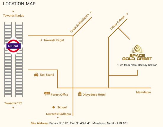 Space Gold Crest Location Map