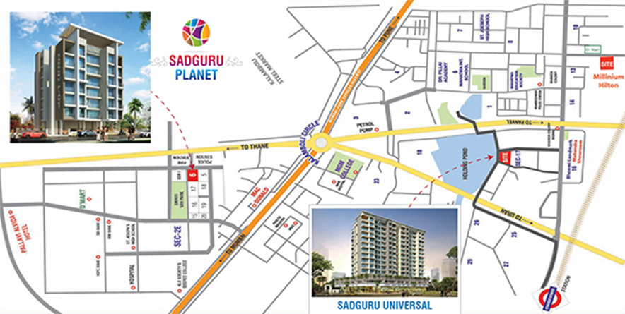 Space India Sadguru Universal Location Map