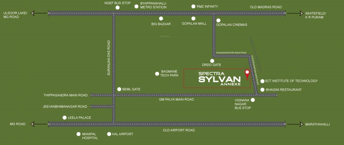 Spectra Sylvan Annexe Location Map