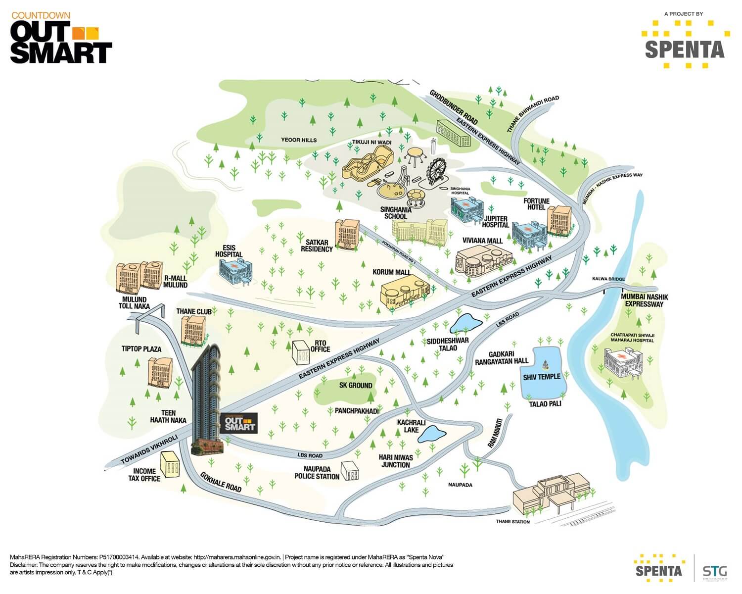 Spenta Outsmart Location Map
