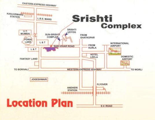 Srishti Complex Location Map