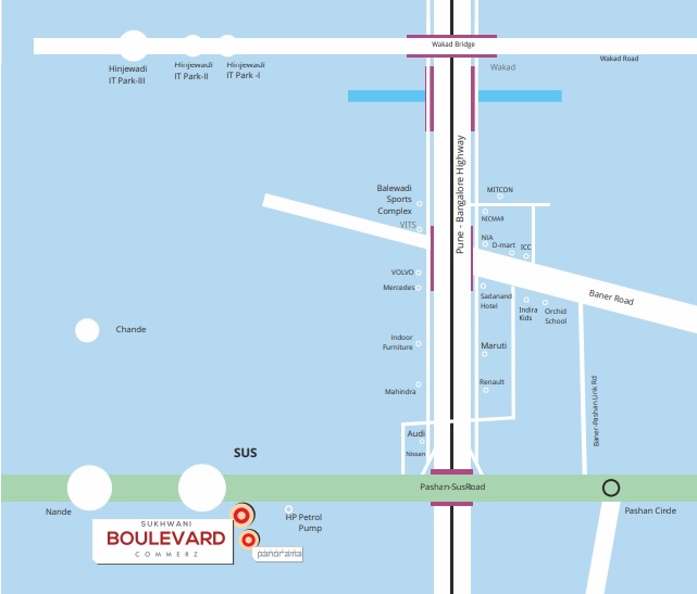 Sukhwani Boulevard Commerz Location Map