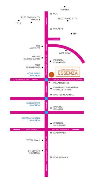 Sumadhura Essenza Location Map