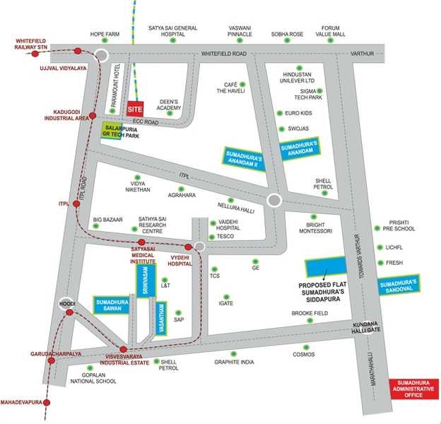 Sumadhura Madhuram Location Map