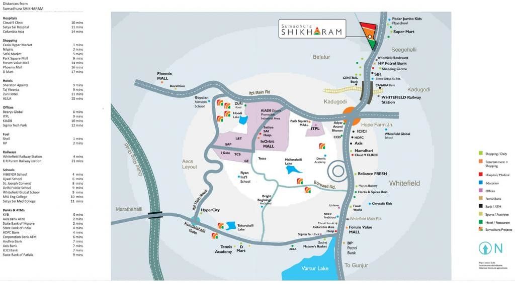Sumadhura Shikharam Location Map