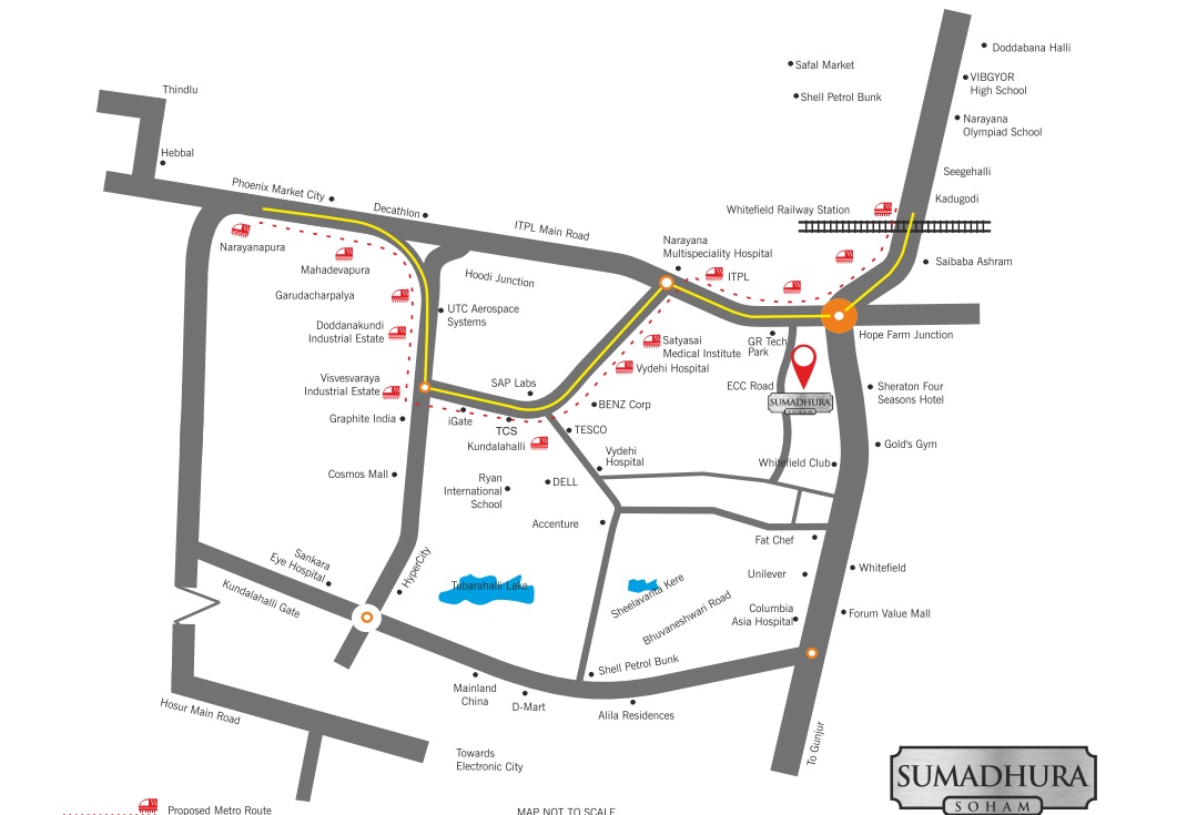 Sumadhura Soham Phase 2 Location Map Whitefield, Bangalore