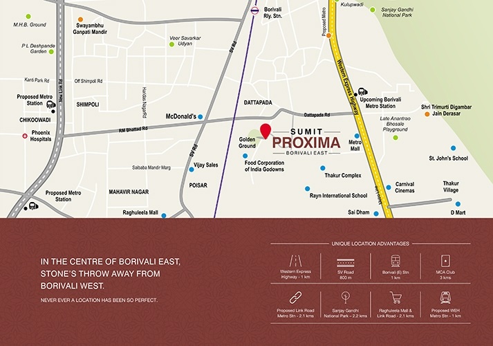 Sumit Proxima Location Map