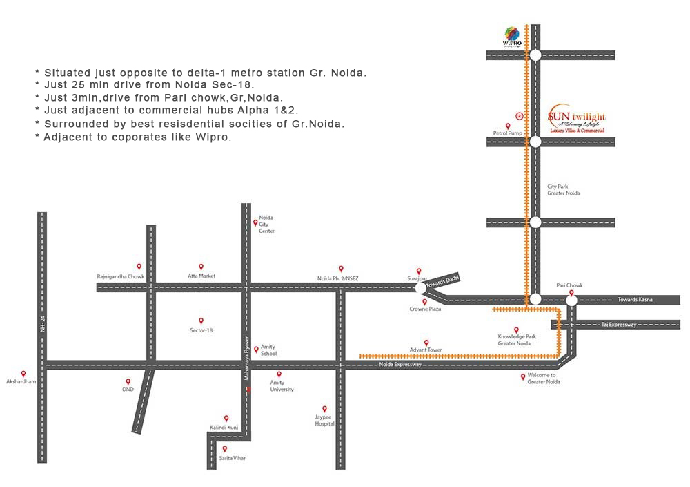 Suntwilight Metro Street Location Map