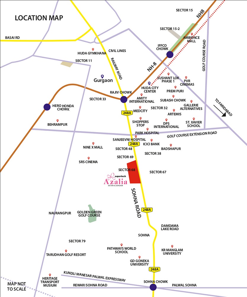 Supertech Azalia Location Map