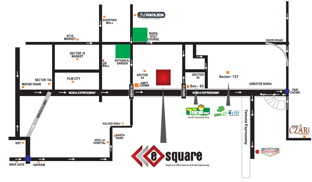Supertech E Square Location Map