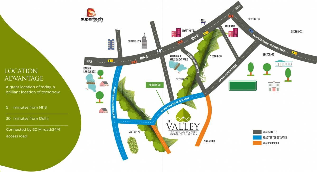 Supertech The Valley Location Map