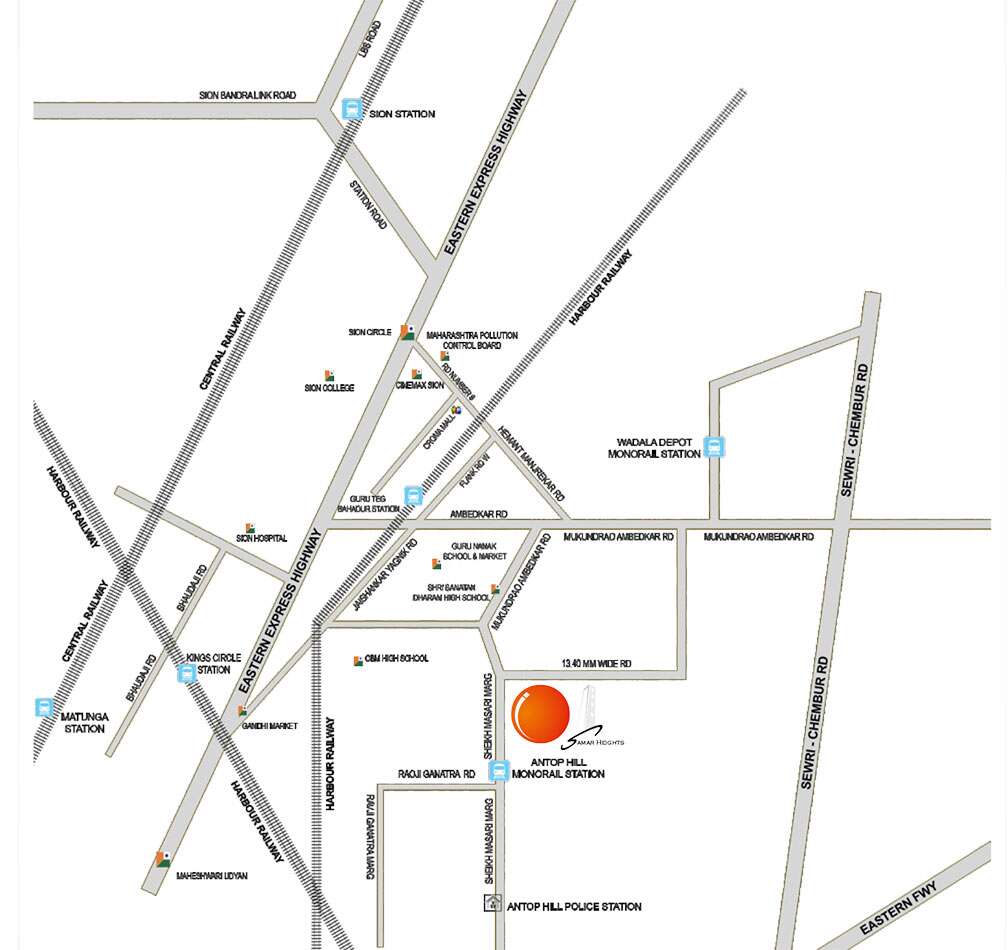Swastik Samar Heights Location Map