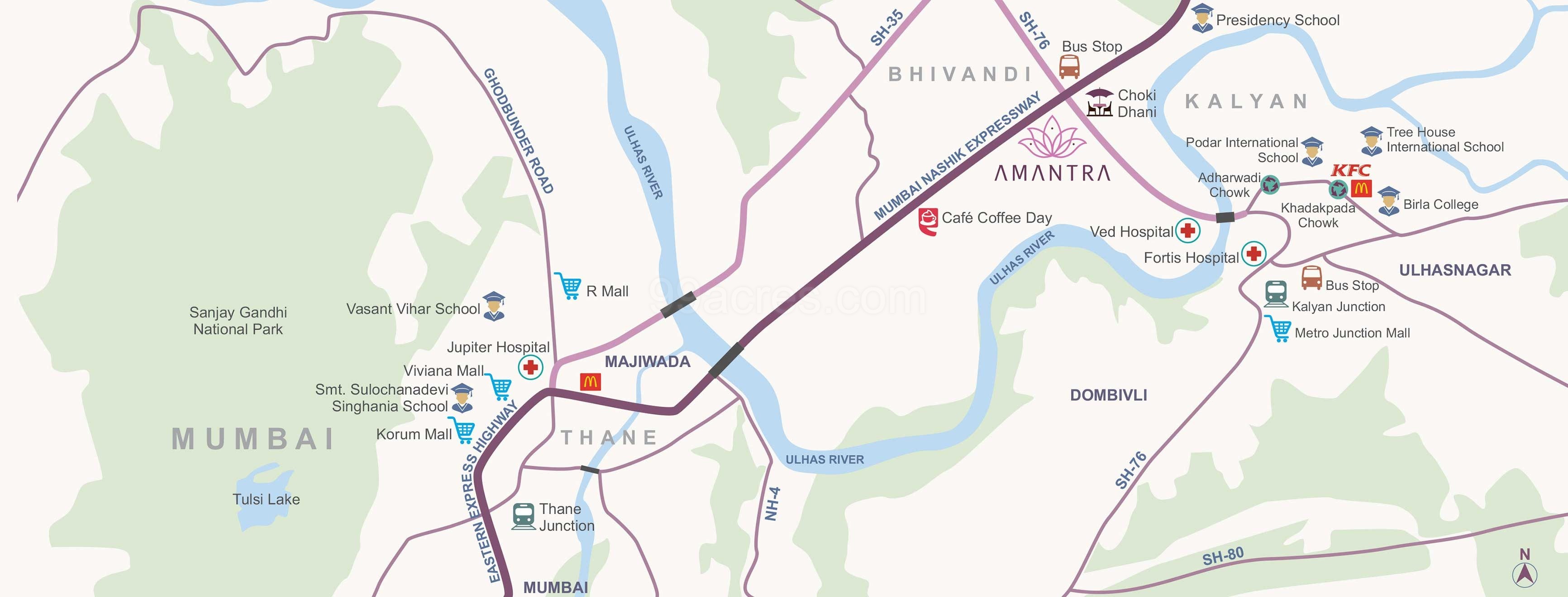 Tata Amantra Location Map
