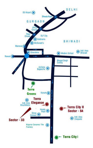 Terra City Location Map
