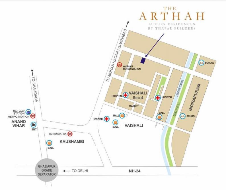 Thapar The Arthah Location Map