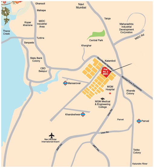 Tharwani Residency Location Map