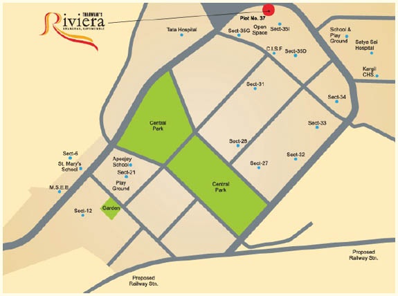 Tharwani Riviera Location Map