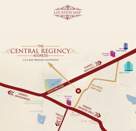 The Central Regency Address Location Map