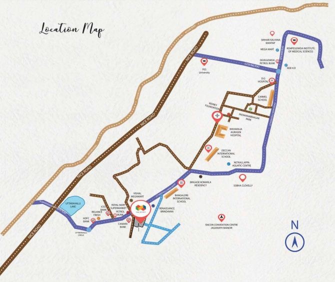 The Infiniti Location Map