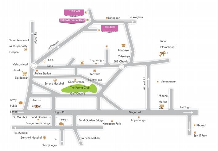 Tirupati Campus Phase 7 Location Map