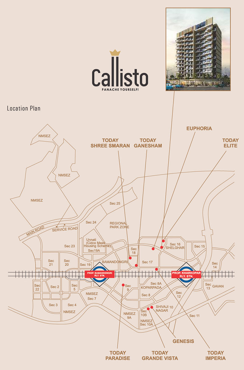 Today Callisto Location Map