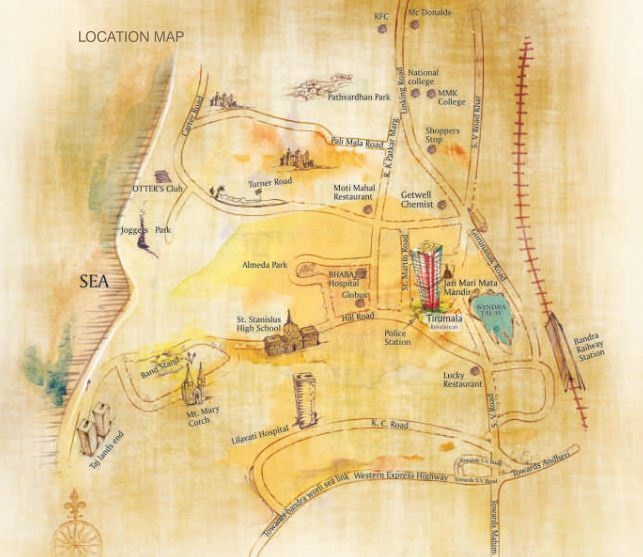 Transcon Tirumala Residences Location Map