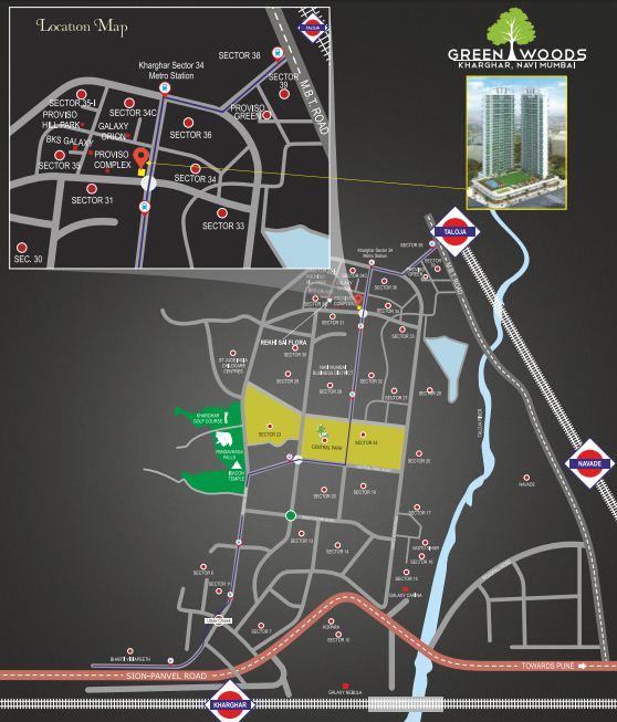 Tricity Galaxy Greenwoods Location Map