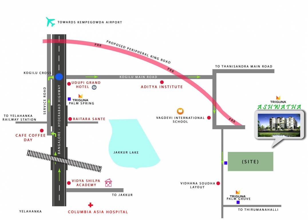 Triguna Ashwatha Location Map