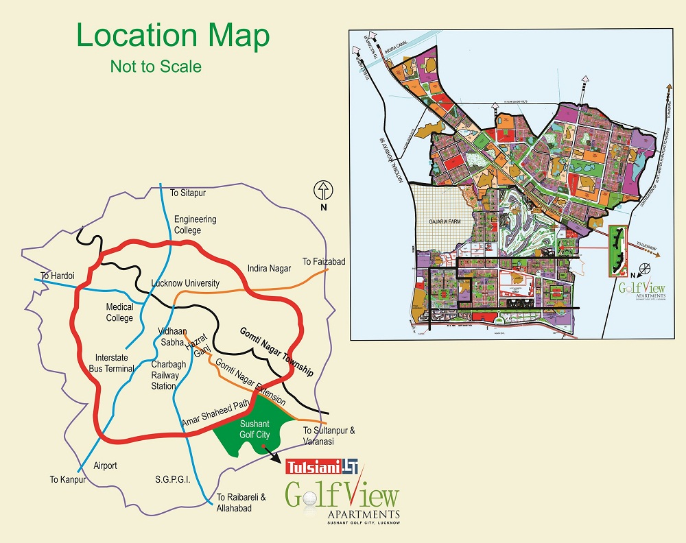 Tulsiani Golf View Apartments Location Map