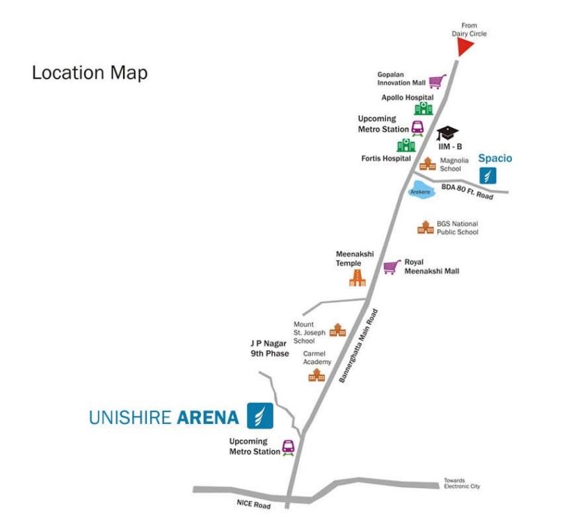 Unishire Arena Phase 1 Location Map