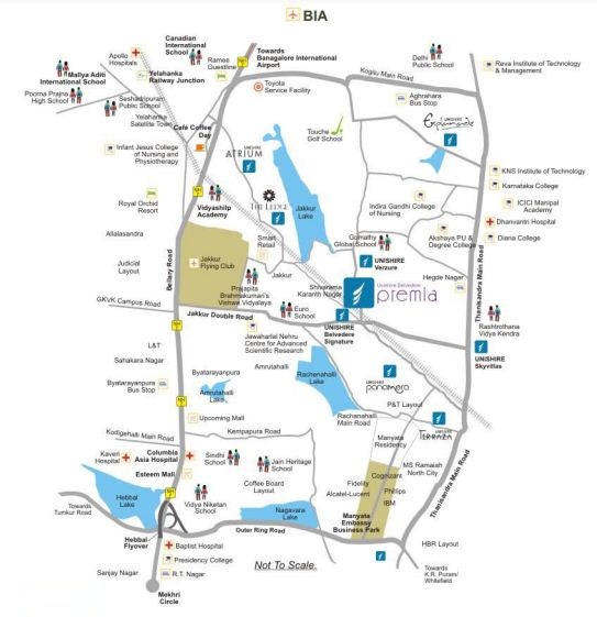 Unishire Belvedere Premia Location Map