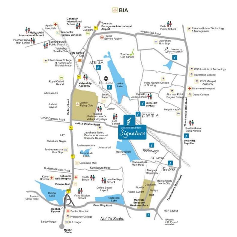 Unishire Belvedere Signature Location Map