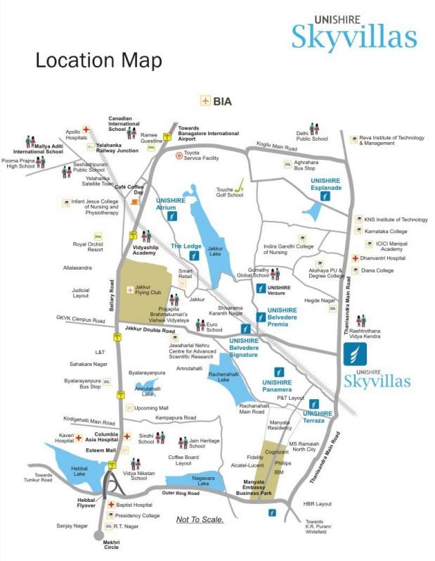 Unishire Skyvillas Location Map