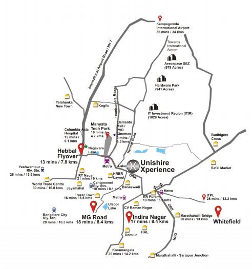 Unishire Xperience Location Map
