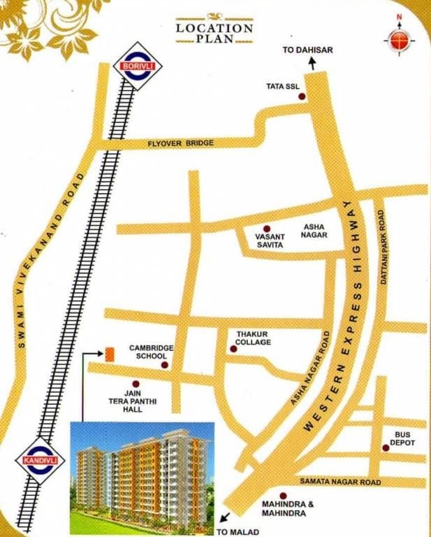 Vaibhavlaxmi Aurigae Residency Location Map