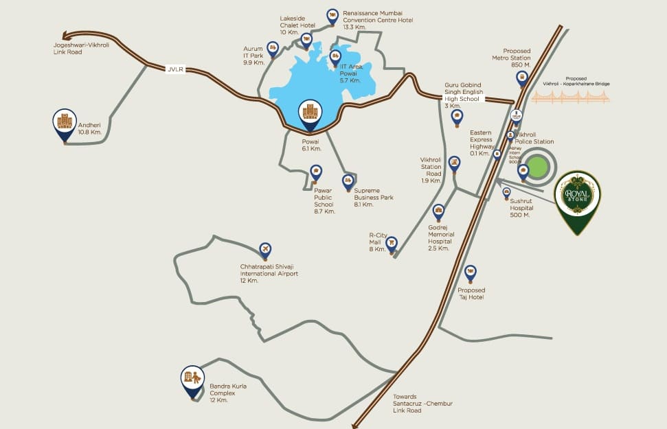 Vaibhavlaxmi Royal Stone Location Map