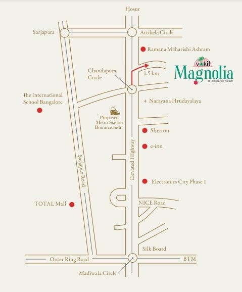 Vakil Magnolia Location Map