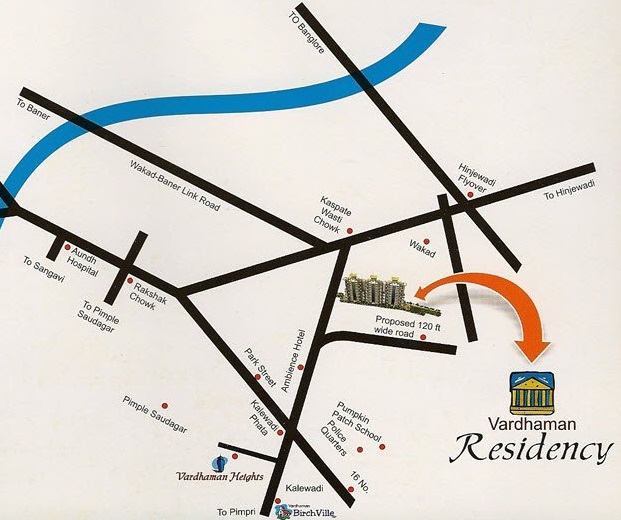 Vardhaman Residency Location Map