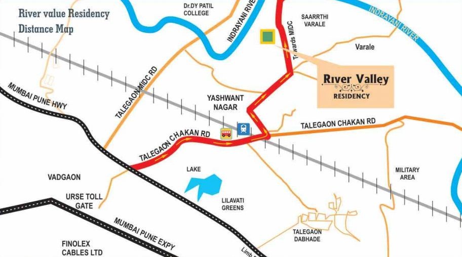 Vastu River Valley Residency Location Map
