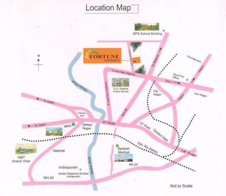 Vasu Fortune Residency Location Map