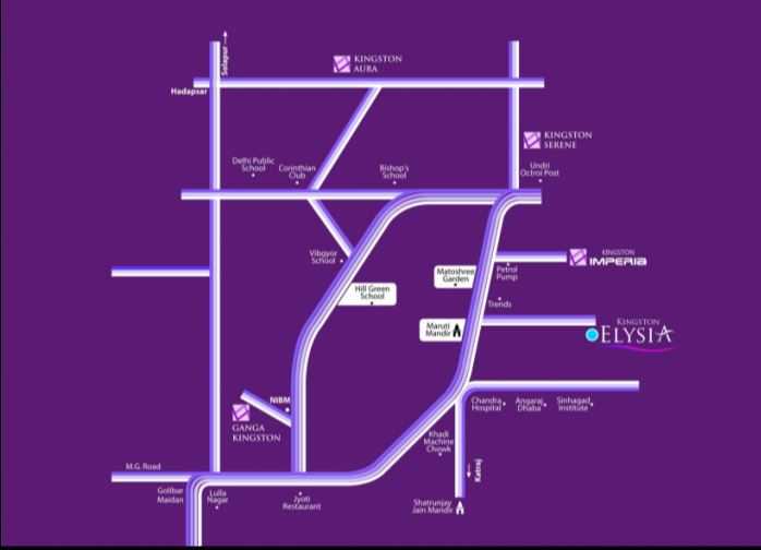 Vedant Kingston Elysia Location Map