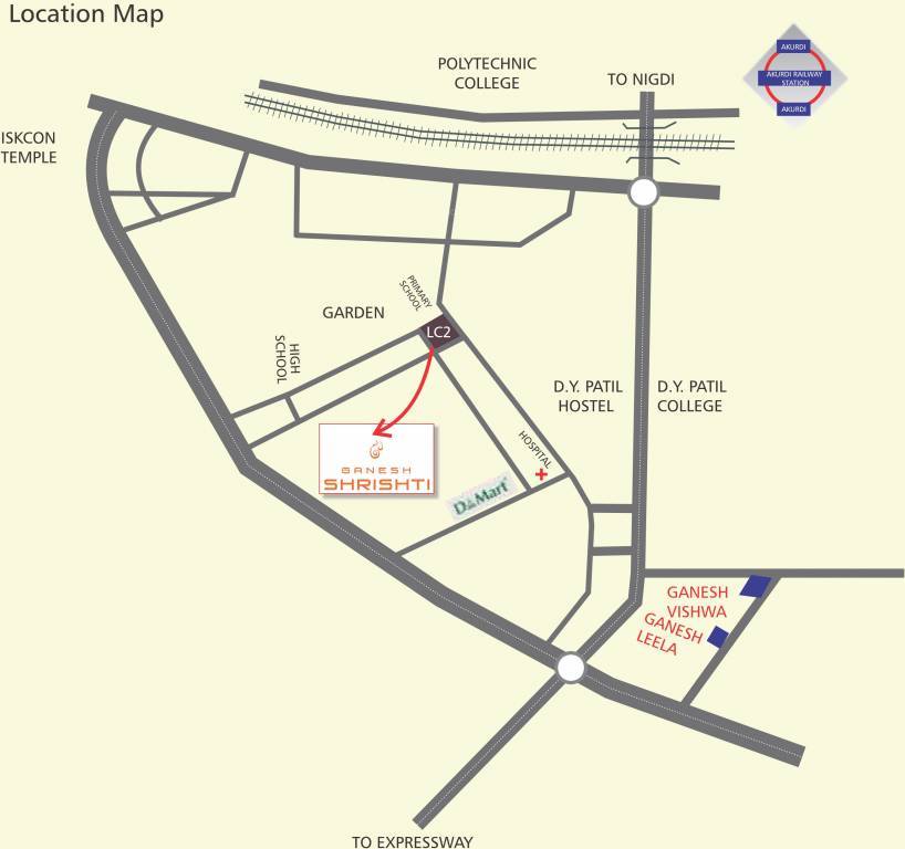 Veddant Ganesh Shrishti Location Map
