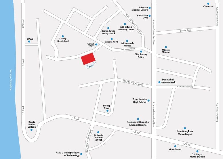 Veena Crest Location Map