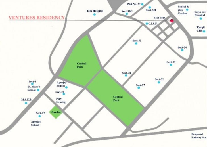 Ventures Residency Location Map