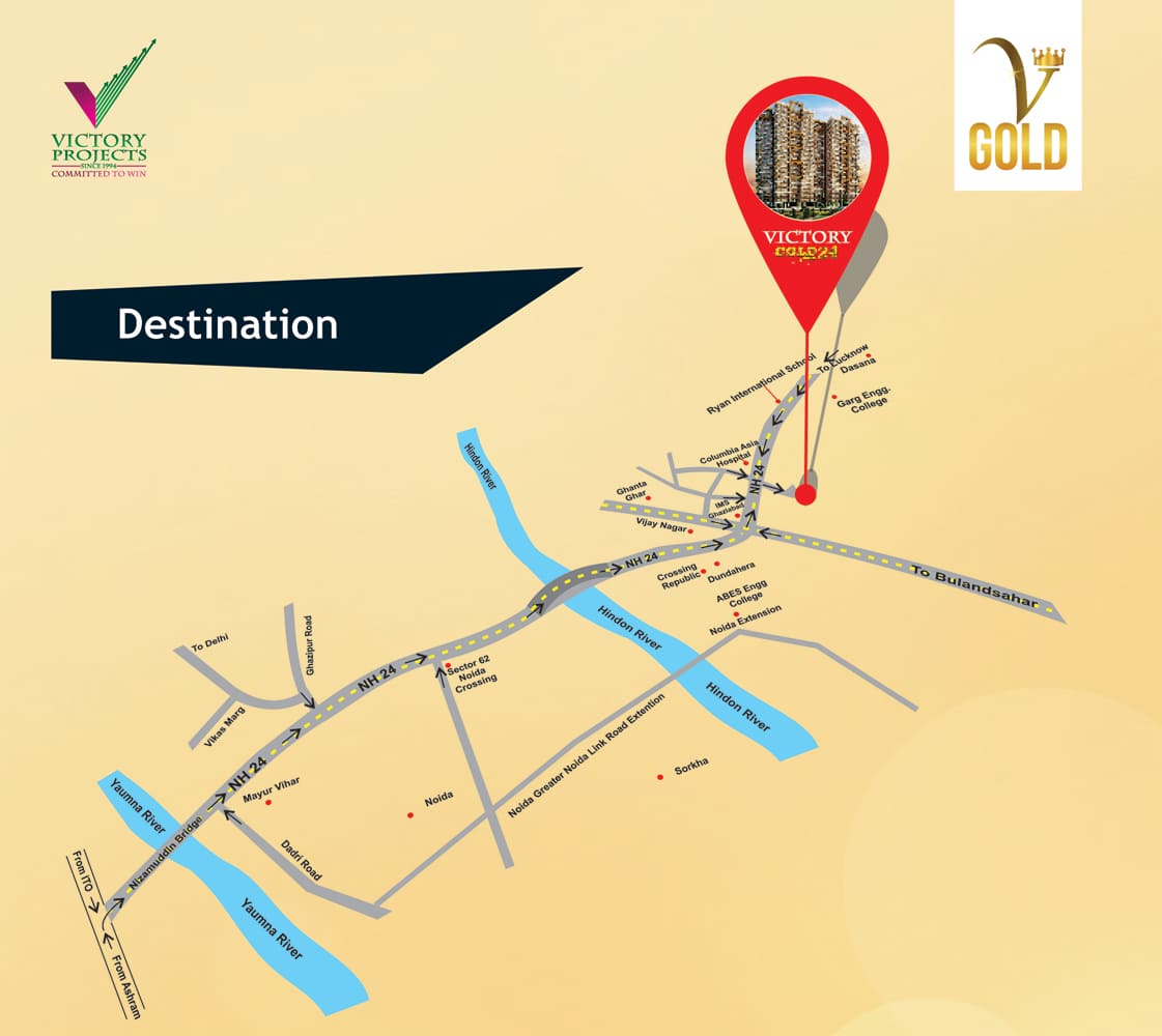 Victory Gold 24 Location Map