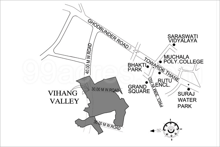 Vihang Valley Location Map
