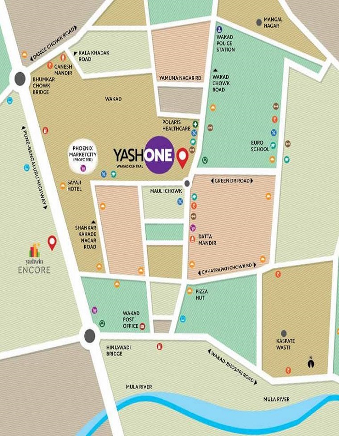 Vilas Javdekar Yashone Wakad Central Location Map
